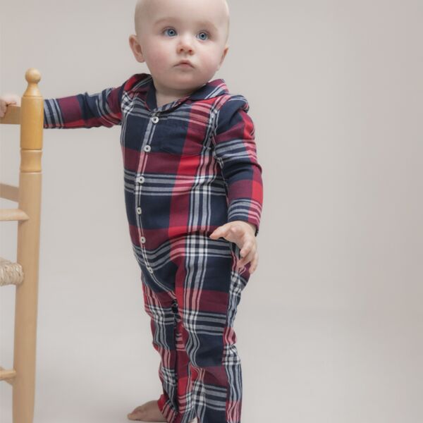 Larkwood Larkwood Baby/Toddler Tartan All In One LW74T Larkwood Baby/Toddler Tartan All In One Thumbnail