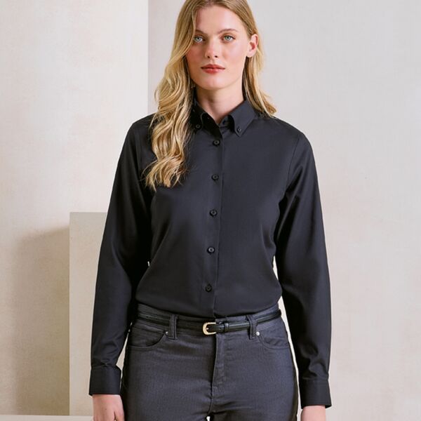 Premier Premier Ladies Supreme Long Sleeve Oxford Shirt PR384 Premier Ladies Supreme Long Sleeve Oxford Shirt Thumbnail