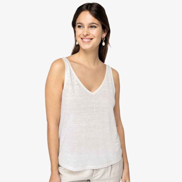Spasso Spasso Ladies Linen Tank Top SP343 Spasso Ladies Linen Tank Top Thumbnail