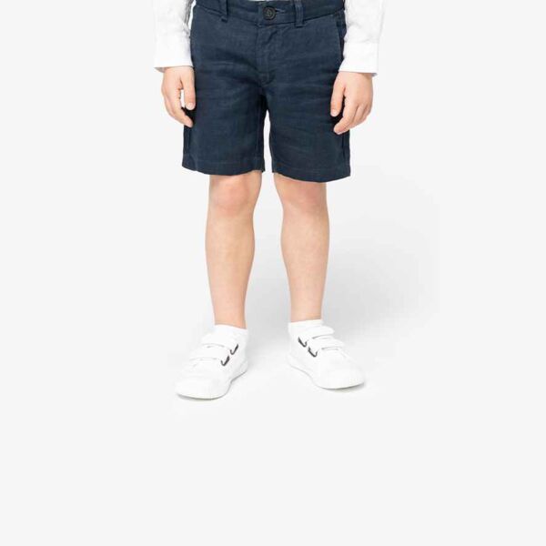 Spasso Spasso Kids Linen Bermuda Shorts SP709 Spasso Kids Linen Bermuda Shorts Thumbnail