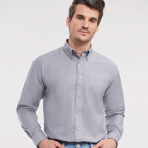 Russell Collection Russell Collection Long Sleeve Easy Care Oxford Shirt 932M Russell Collection Long Sleeve Easy Care Oxford Shirt Thumbnail