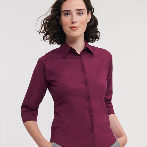 Russell Collection Russell Collection Ladies 3/4 Sleeve Easy Care Fitted Shirt 946F Russell Collection Ladies 3/4 Sleeve Easy Care Fitted Shirt Thumbnail
