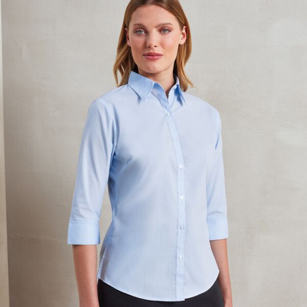 Premier Premier Ladies 3/4 Sleeve Poplin Blouse PR305 Premier Ladies 3/4 Sleeve Poplin Blouse Thumbnail