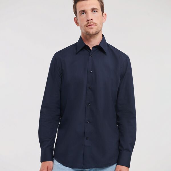 Russell Collection Russell Collection Long Sleeve Tailored Poplin Shirt 924M Russell Collection Long Sleeve Tailored Poplin Shirt Thumbnail
