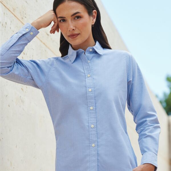 Henbury Henbury Ladies Long Sleeve Classic Oxford Shirt H511 Henbury Ladies Long Sleeve Classic Oxford Shirt Thumbnail