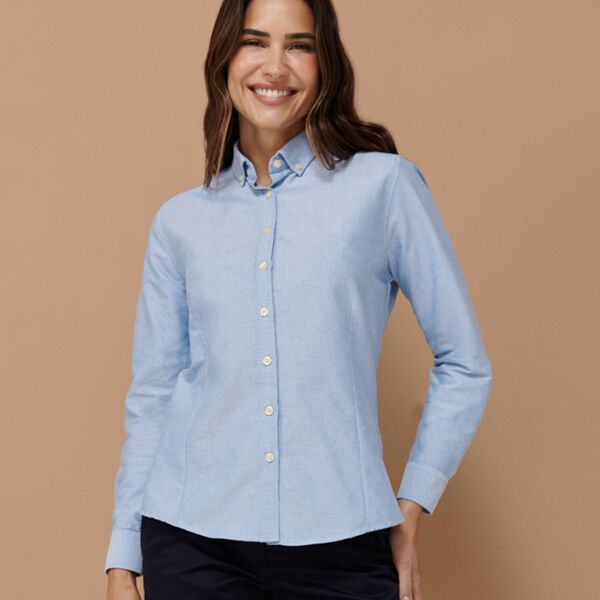 Henbury Henbury Ladies Modern Long Sleeve Regular Fit Oxford Shirt H513R Henbury Ladies Modern Long Sleeve Regular Fit Oxford Shirt Thumbnail
