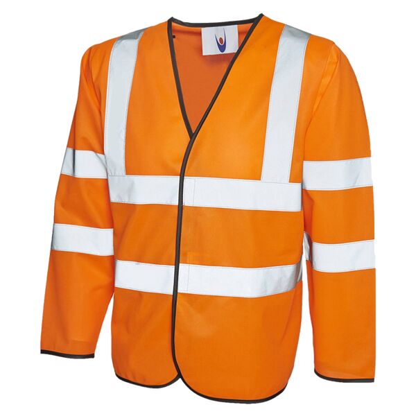 Uneek Long Sleeve Hi Vis Safety Waistcoat UC802 Long Sleeve Hi Vis Safety Waistcoat Thumbnail