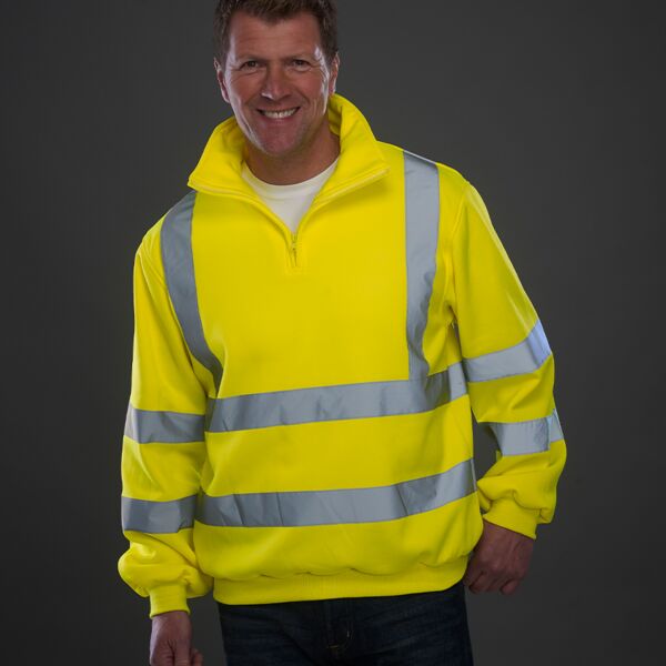 Yoko Yoko Hi-Vis Zip Neck Sweatshirt YK033 Yoko Hi-Vis Zip Neck Sweatshirt Thumbnail