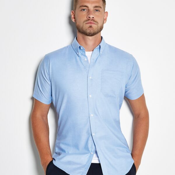 Kustom Kit Kustom Kit Short Sleeve Slim Fit Oxford Shirt K183 Kustom Kit Short Sleeve Slim Fit Oxford Shirt Thumbnail