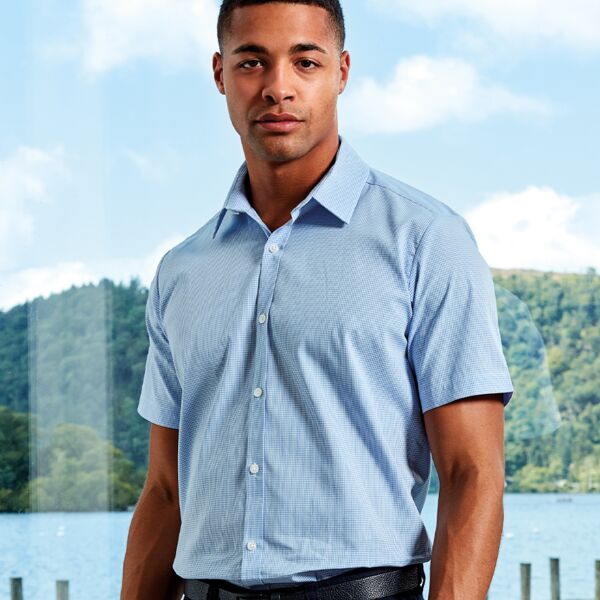 Premier Premier Gingham Short Sleeve Shirt PR221 Premier Gingham Short Sleeve Shirt Thumbnail