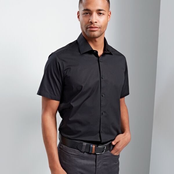 Premier Premier Short Sleeve Stretch Fit Poplin Shirt PR246 Premier Short Sleeve Stretch Fit Poplin Shirt Thumbnail