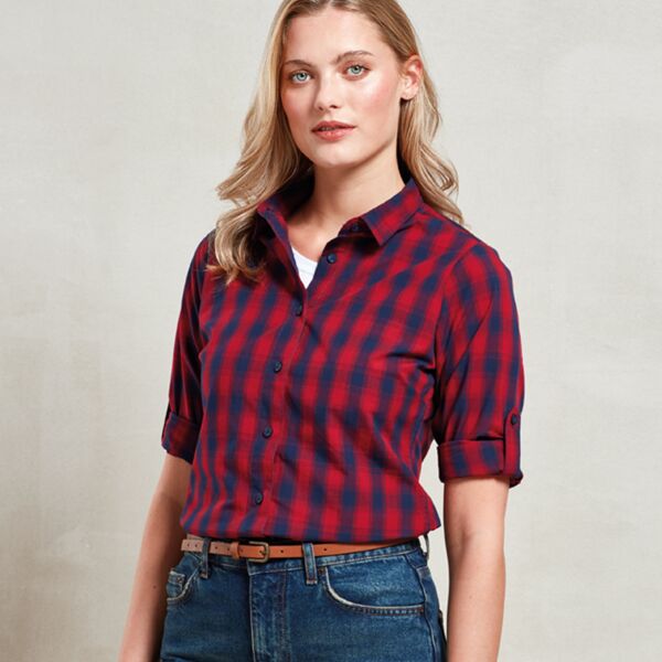 Premier Premier Ladies Mulligan Check Long Sleeve Shirt PR350 Premier Ladies Mulligan Check Long Sleeve Shirt Thumbnail