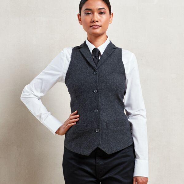 Premier Ladies Herringbone Waistcoat Thumbnail