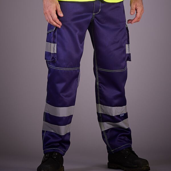 Yoko Yoko Hi-Vis Cargo Trousers with Knee Pad Pockets YK301 Yoko Hi-Vis Cargo Trousers with Knee Pad Pockets Thumbnail