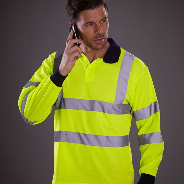 Yoko Yoko Hi-Vis Long Sleeve Polo Shirt YK016 Yoko Hi-Vis Long Sleeve Polo Shirt Thumbnail
