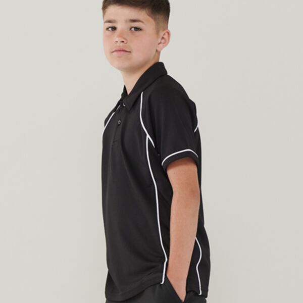 Finden & Hales Finden + Hales Kids Performance Piped Polo Shirt LV372 Finden + Hales Kids Performance Piped Polo Shirt Thumbnail
