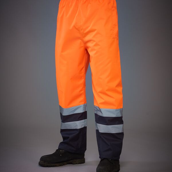 Yoko Yoko Hi-Vis Two Tone Waterproof Overtrousers YK217 Yoko Hi-Vis Two Tone Waterproof Overtrousers Thumbnail
